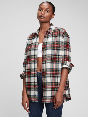 gap ladies boyfriend flannel shirt