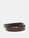 Calvin Klein hnědý kožený pánský pásek CK Enamel Belt