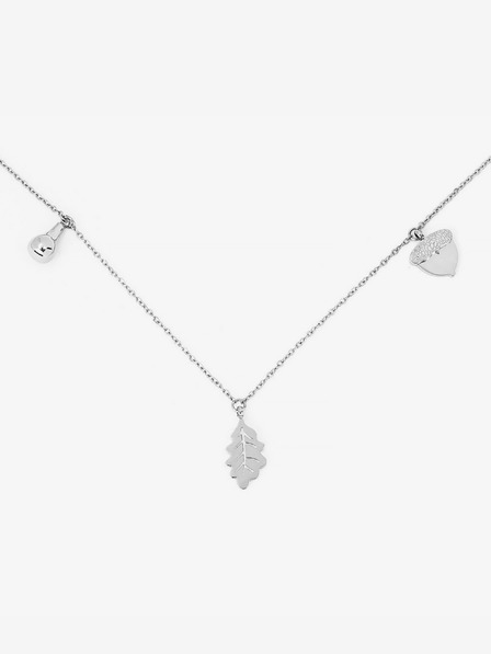 Vuch Silver Big Oak Necklace