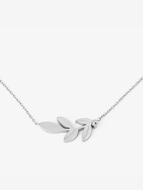 Vuch Silver Big Leaf Necklace
