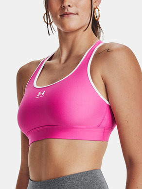 UNDER ARMOUR UA Infinity High Sports Bra Dash Pink / French Gray Size Large  L