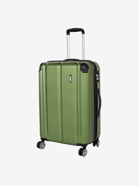 Travelite City 4w M Green Suitcase