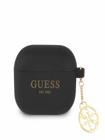 Guess 4G Charm Silikonové AirPods 3 Black Case