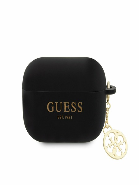 Guess 4G Charm Silikonové AirPods Pro 2 Black Case