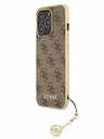 Guess 4G Charm Zadní Kryt pro iPhone 13 Pro Brown Phone case