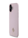 Guess PU Grained 4G Small Metal Logo MagSafe Zadní Kryt pro iPhone 16 Pink Phone case