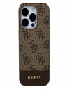 Guess PU 4G Stripe MagSafe Zadní Kryt pro iPhone 15 Pro Brown Phone case