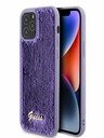 Guess Sequin Script Logo Zadní Kryt pro iPhone 12/12 Pro Purple Phone case