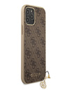 Guess 4G Charm Zadní Kryt pro iPhone 12 Pro Max 6.7 Brown Phone case