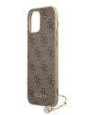 Guess 4G Charm Zadní Kryt pro iPhone 12 Pro Max 6.7 Brown Phone case