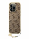 Guess 4G Charm Zadní Kryt pro iPhone 14 Pro Brown Phone case