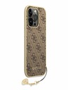 Guess 4G Charm Zadní Kryt pro iPhone 14 Pro Brown Phone case