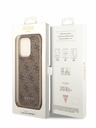 Guess 4G Charm Zadní Kryt pro iPhone 14 Pro Brown Phone case