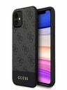 Guess PU 4G Stripe Zadní Kryt pro iPhone 11 Grey Phone case