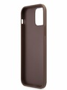 Guess PU 4G Metal Logo Zadní Kryt pro iPhone 12/12 Pro Brown Phone case