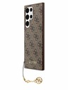 Guess 4G Charm Zadní Kryt pro Samsung Galaxy S23 Ultra Brown Phone case