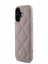 Guess PU Leather Quilted Zadní Kryt pro iPhone 16 Pink Phone case