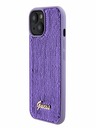 Guess Sequin Script Logo Zadní Kryt pro iPhone 15 Plus Purple Phone case