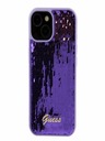 Guess Sequin Script Logo Zadní Kryt pro iPhone 15 Plus Purple Phone case