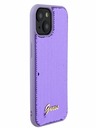 Guess Sequin Script Logo Zadní Kryt pro iPhone 15 Plus Purple Phone case