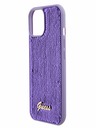 Guess Sequin Script Logo Zadní Kryt pro iPhone 15 Plus Purple Phone case