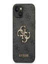 Guess PU 4G Metal Logo iPhone 14 Plus Grey Phone case