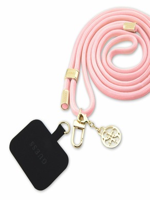 Guess Crossbody Cord 4G Charm Gold/Pink Phone case