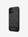 Guess PU 4G Stripe Zadní Kryt pro iPhone 11 Grey Phone case